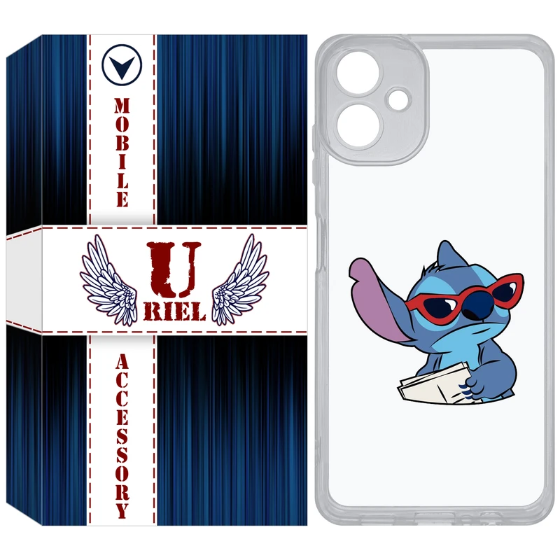 کاور یوریل مدل Clear کد 69 طرح استیچ مناسب برای گوشی موبایل سامسونگ Galaxy A06