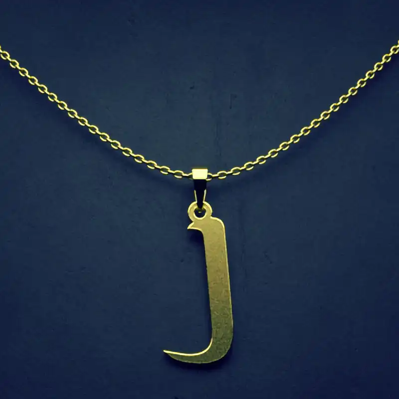 گردنبند طلا 18 عیار زنانه مدوپد مدل حرف J کد H3-1-1322