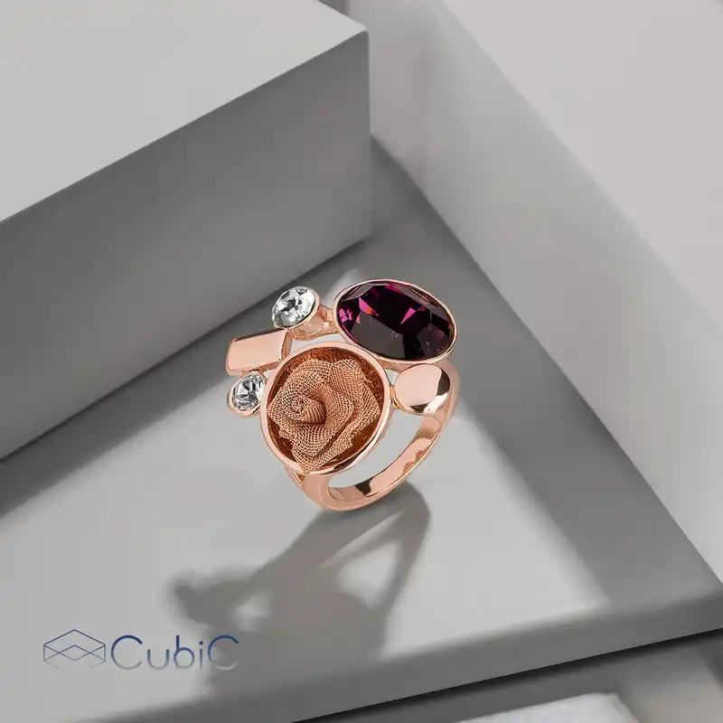انگشتر زنانه کوبیک مدل QR-96875