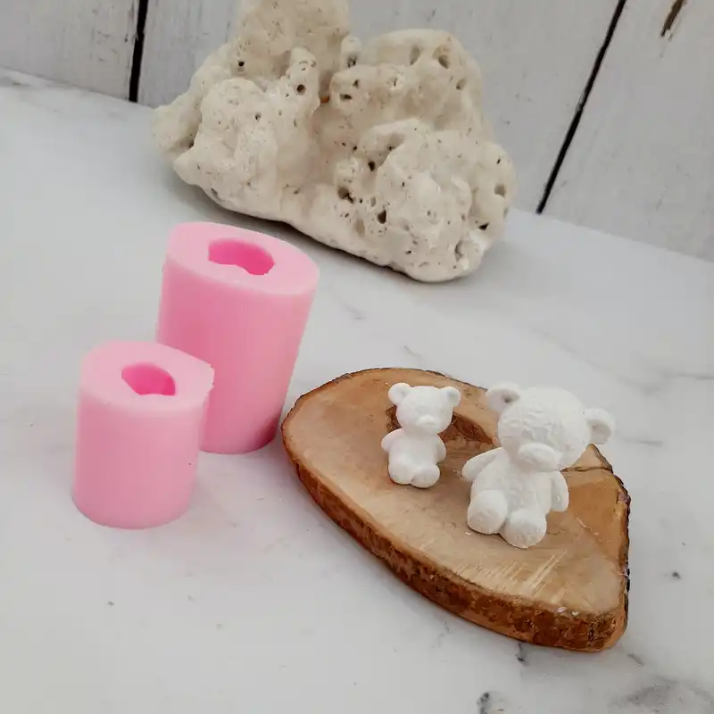 قالب شمع مدل خرس تدی  مجموعه 2 عددی