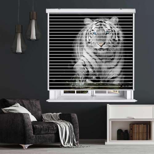 پرده زبرا زیو مدل OA 7058 سایز 150x150 سانتی متر