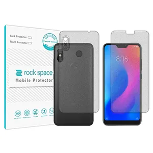 Rockspace transparent screen protector HyGEL model suitable for Xiaomi Redmi Not 6 Pro mobile phone with back protector