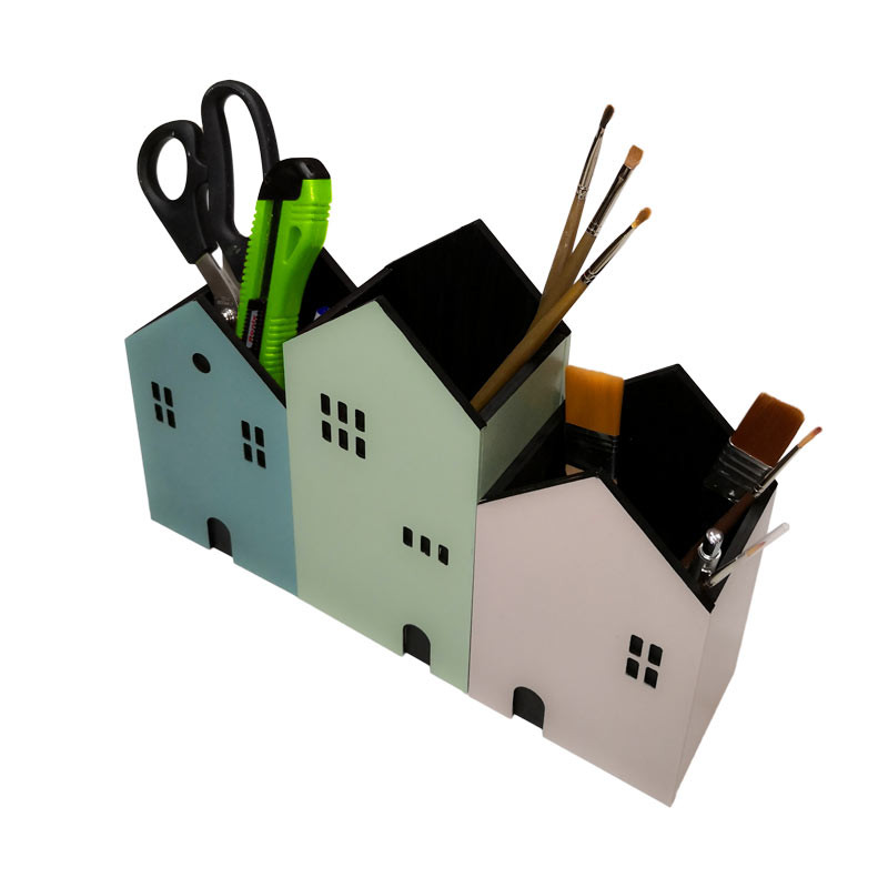 جامدادی رومیزی طرح خانه مدل MD035 مجموعه 3 عددی