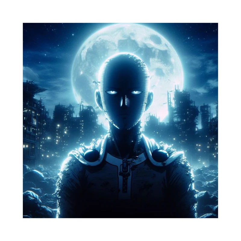 استیکر لپ تاپ و موبایل مدل انیمه طرح مرد تک مشتی سایتاما One Punch Man کد 1335