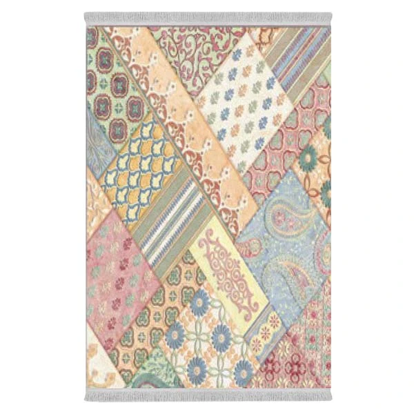 فرش پارچه‌ای دفه مدل فرشینه طرح مدرن  کد 8148