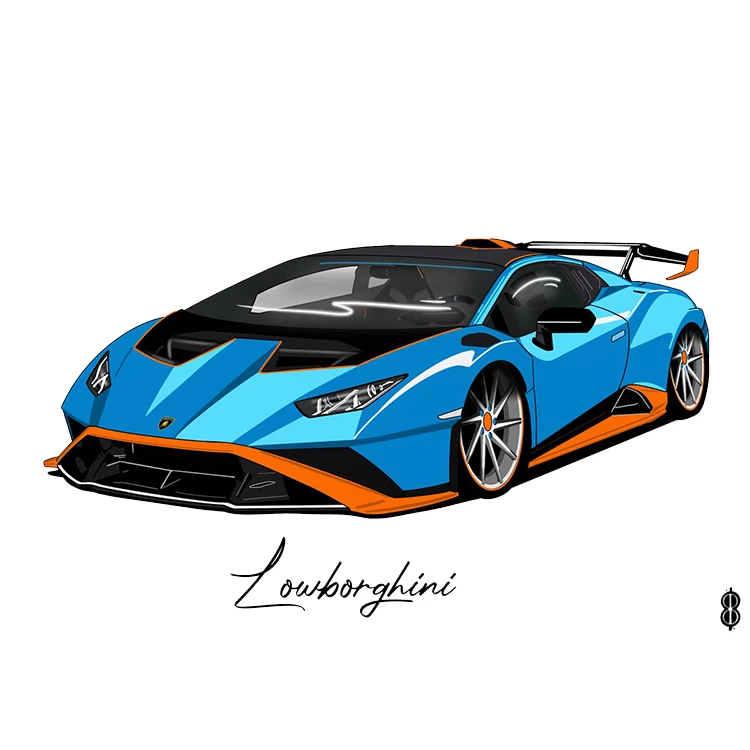 استیکر پارچه و لباس پاد آفرین مدل لامبورگینی کد 2321