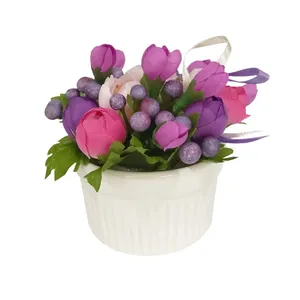 گلدان به همراه گل مصنوعی کد 20452