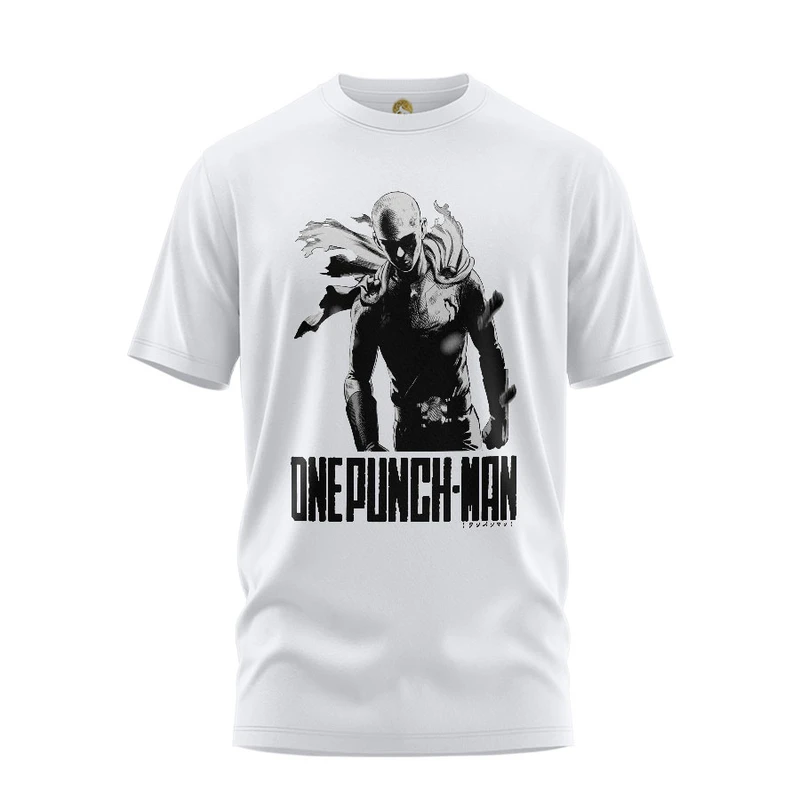 تی شرت آستین کوتاه مردانه هومرو مدل TW389 طرح انیمه مرد تک مشتی