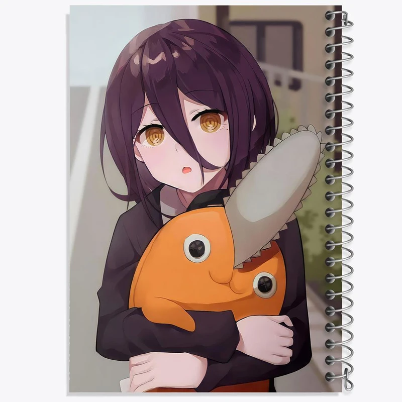 دفتر مشق 50 برگ خندالو مدل ریزه انیمه مرد اره ای Chainsaw Man کد 17953