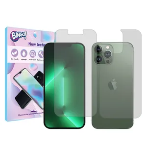Bingo transparent Screen Protector Suitable for Apple iPhone 13 Pro Max Phone with Back Protector