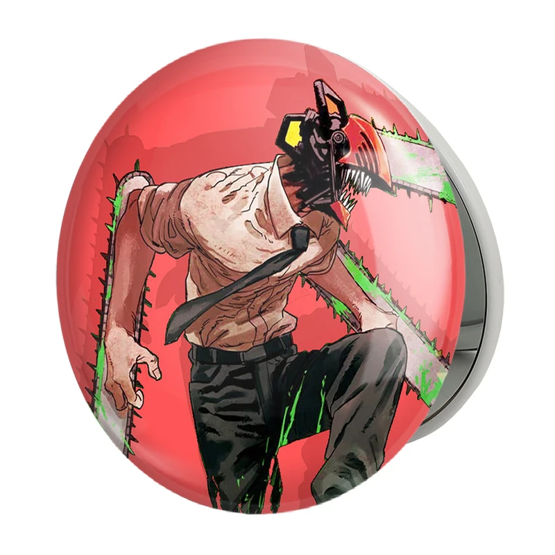 آینه جیبی خندالو طرح دنجی انیمه مرد اره ای مدل تاشو کد 17839