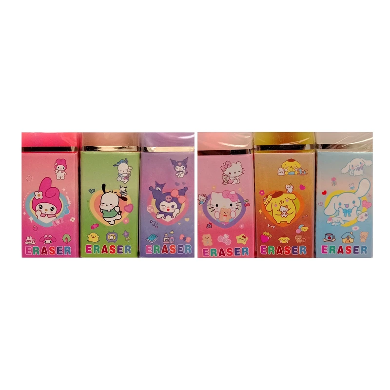 پاک کن مدل مغزدار طرح کرومی و دوستان بسته 6 عددی