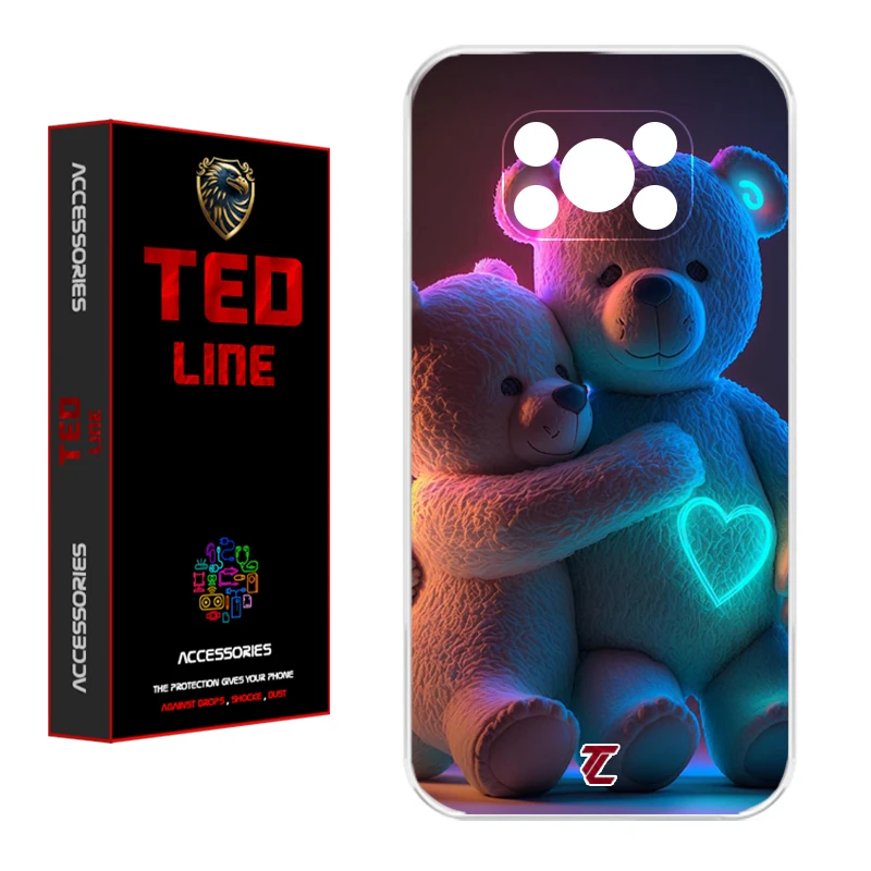کاور تد لاین طرح خرس عاشق کد 1112 مناسب برای گوشی موبایل شیائومی Poco X3 / X3 Pro / X3 NFC