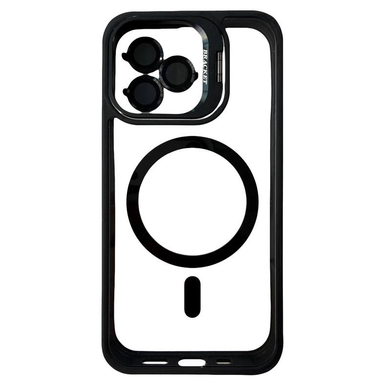کاور مدل STAND مناسب برای گوشی موبایل اپل iphone 13 pro به همراه محافظ لنز