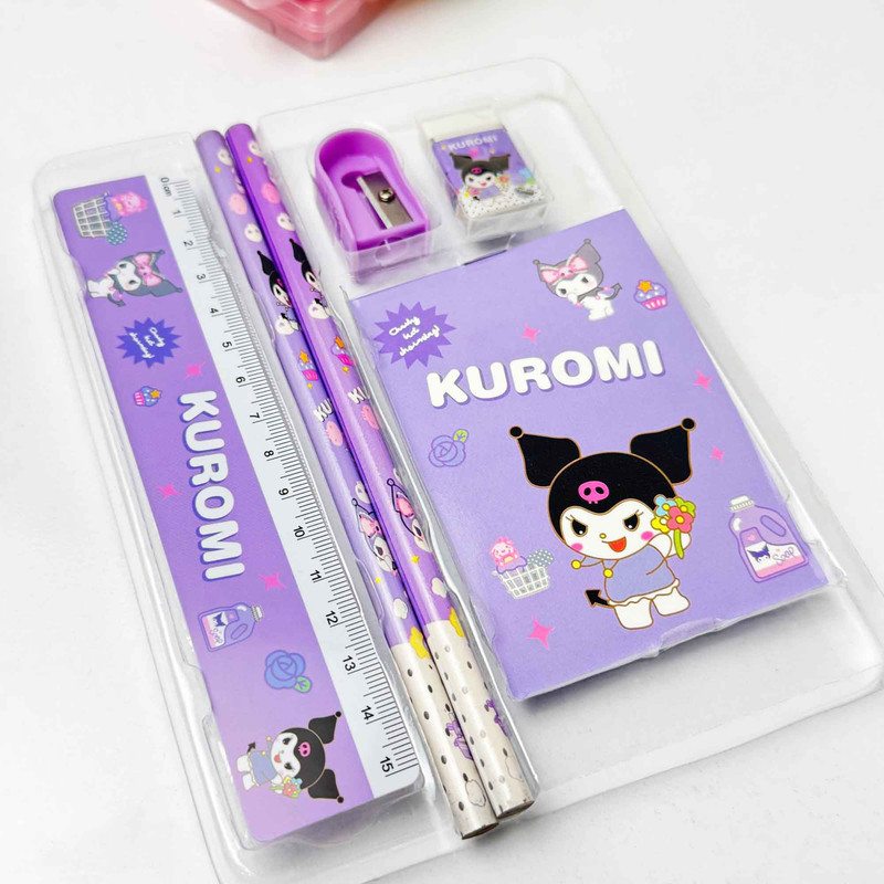 بسته لوازم تحریر مدل کرومی کد 44 مجموعه 8 عددی