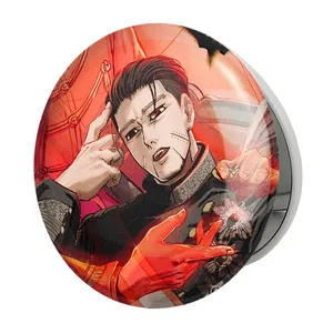 آینه جیبی خندالو طرح هیاکونوسکه انیمه کامویی طلایی Golden Kamuy مدل تاشو کد 23747 