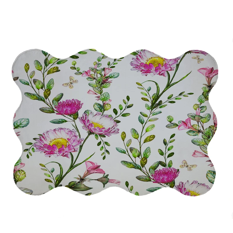 پادری مدل دالبر طرح گل کد 5595 سایز 80x110 سانتی متر 