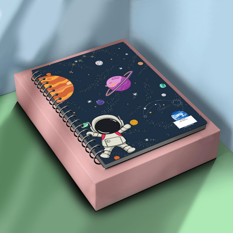 دفتر مشق 50 برگ مستر راد مدل گلکسی طرح فضایی کد 2728 fiory