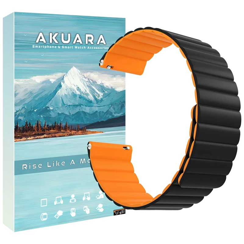 بند آکوآرا مدل Silic Link BK مناسب برای ساعت هوشمند هایلو RS4 / RS4 Plus / LS02