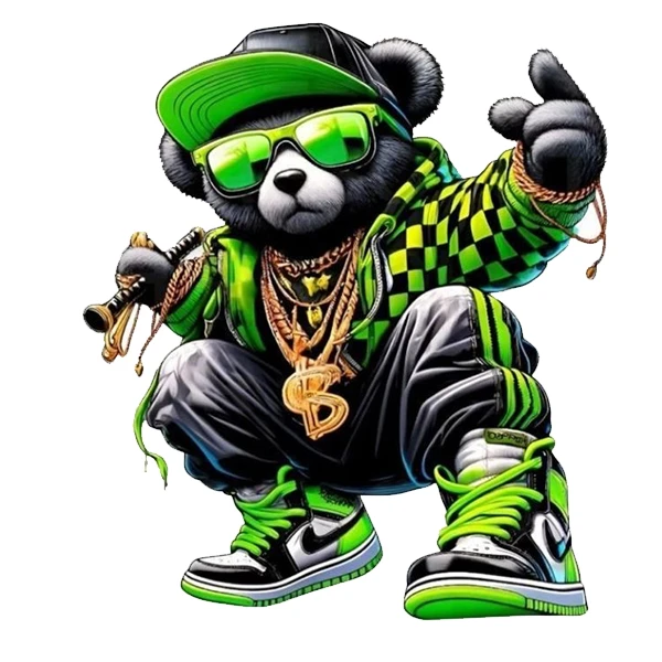  استیکر پارچه و لباس پاد آفرین طرح خرسی کد 4401