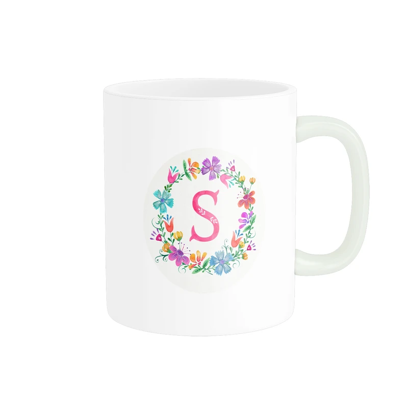 ماگ پاد آفرین مدل حروف انگلیسی اس S کد 01