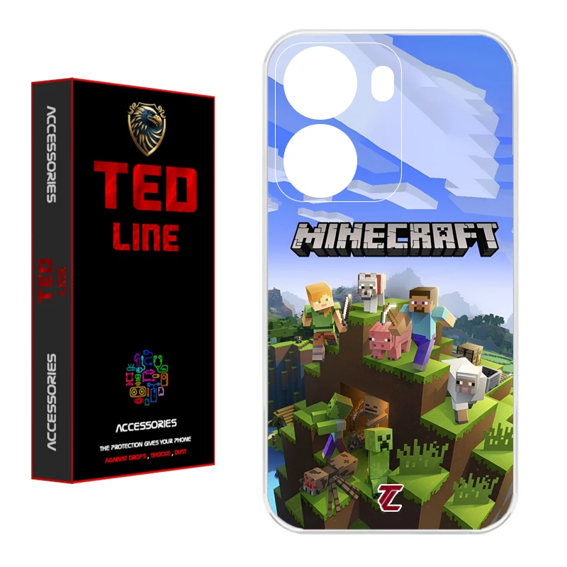 کاور تدلاین طرح ماینکرفت کد 1207 مناسب برای گوشی موبایل شیائومی Redmi A5