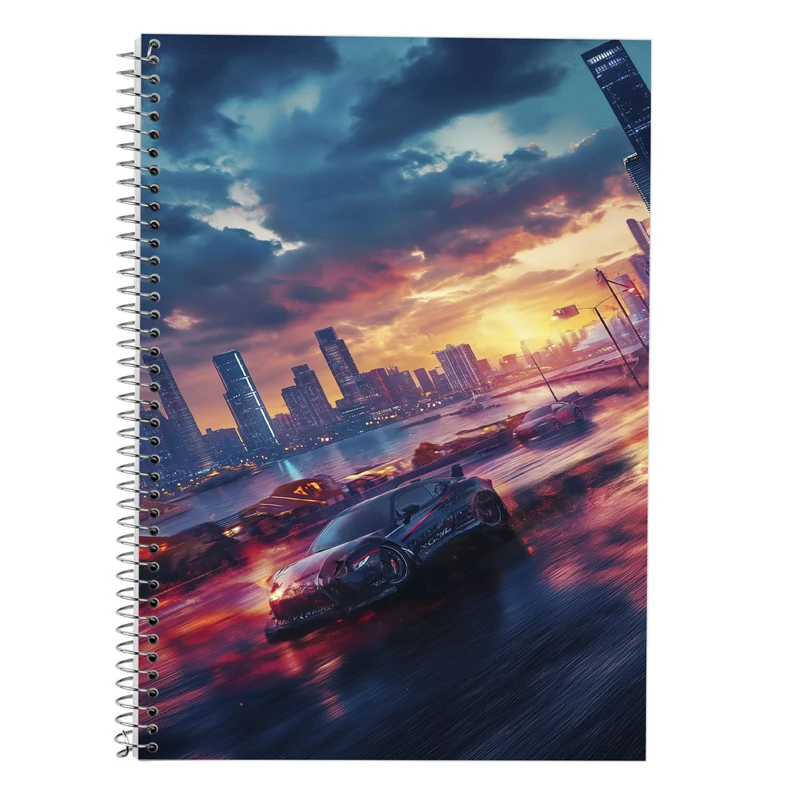 دفتر زبان 50 برگ مدوپد مدل سه خط طرح need for speed کد DF13634