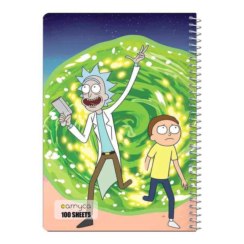 دفتر مشق 100 برگ سیمی کارنیکا طرح ریک و مورتی Rick and Morty کد 89055