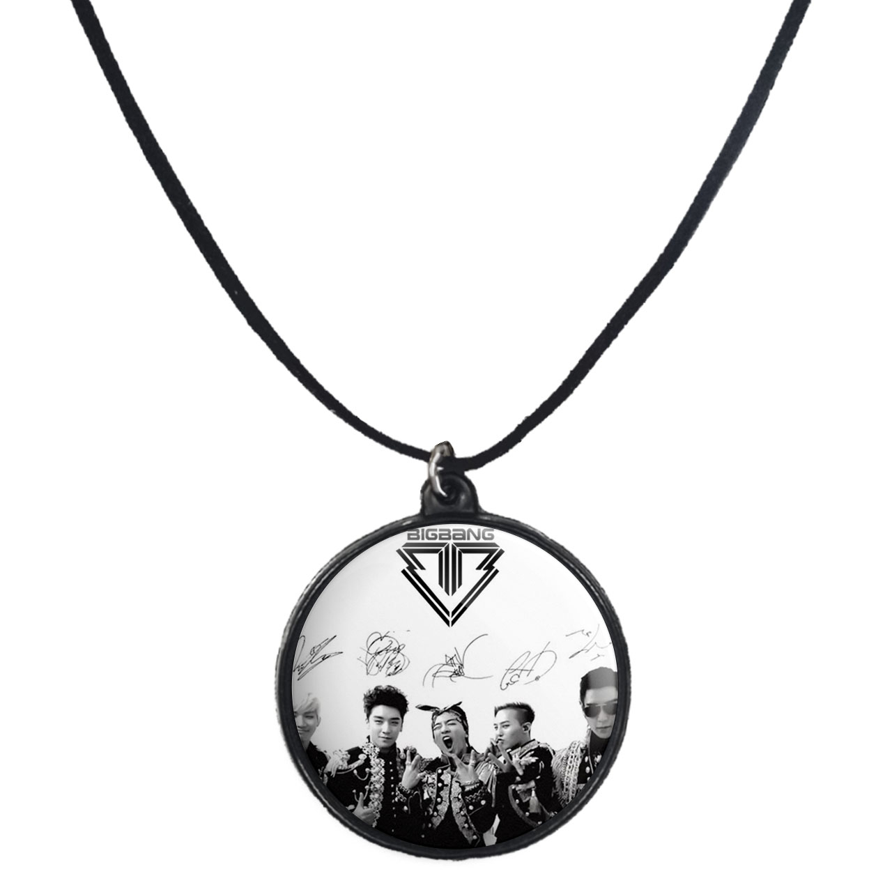 گردنبند پرمانه طرح گروه موسیقی بیگ بنگ کد pmb.15221 مدل دو طرفه