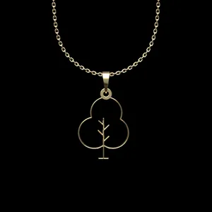 گردنبند طلا 18 عیار زنانه مدوپد مدل درخت کد L2-1-1025