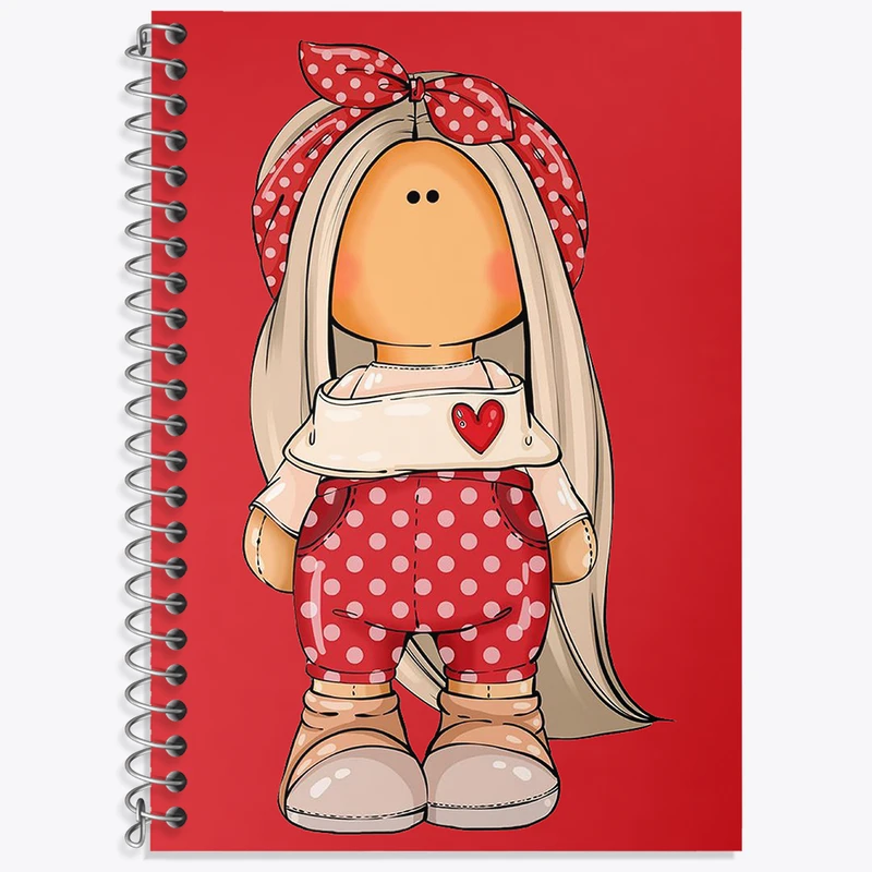 دفتر زبان 50 برگ خندالو مدل سه خط طرح دخترانه کودکانه کد N1814