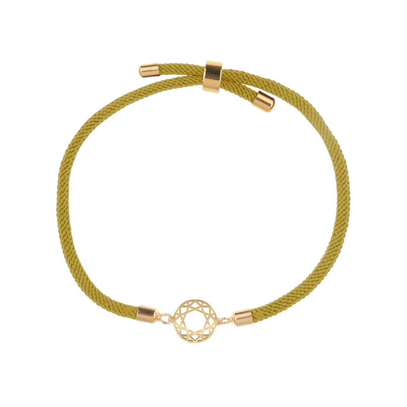 دستبند طلا 18 عیار زنانه مدوپد مدل گل هندسی کد D14-10328