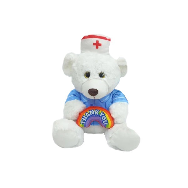 عروسک طرح خرس پرستار مدل Thank You Nurse Teddy Bear کد SZ11/883 ارتفاع 26 سانتی متر