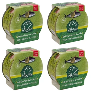 کنسرو ماهی تن در روغن زیتون گیلانی -180 گرم بسته 4 عددی