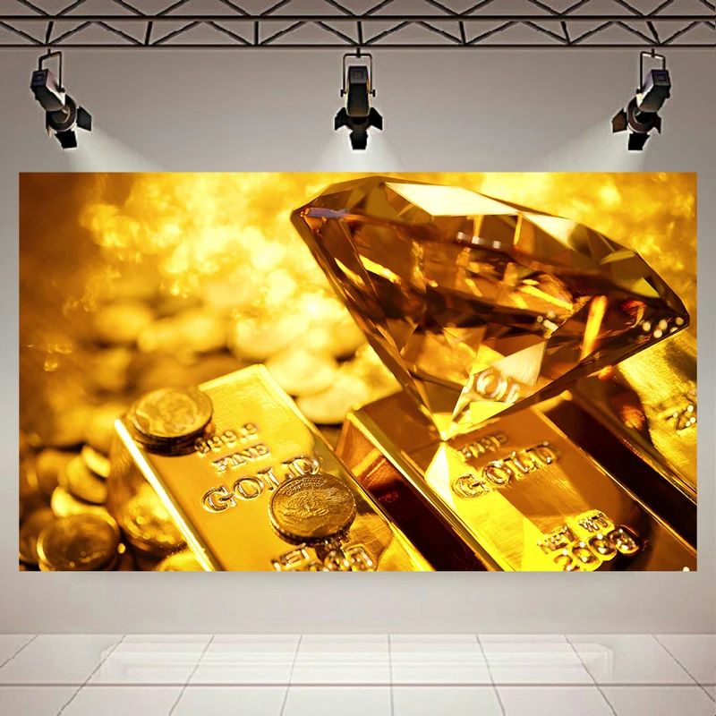تابلو بوم مدل الماس و شمش طلا کد AR286