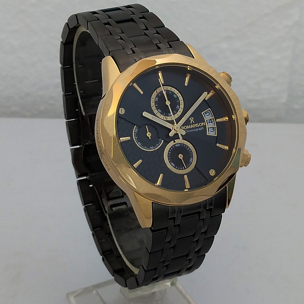 ساعت مچی عقربه‌ای مردانه رومانسون مدل بندفلزی ضدآب کرنوگراف سه موتور فعال کد 295