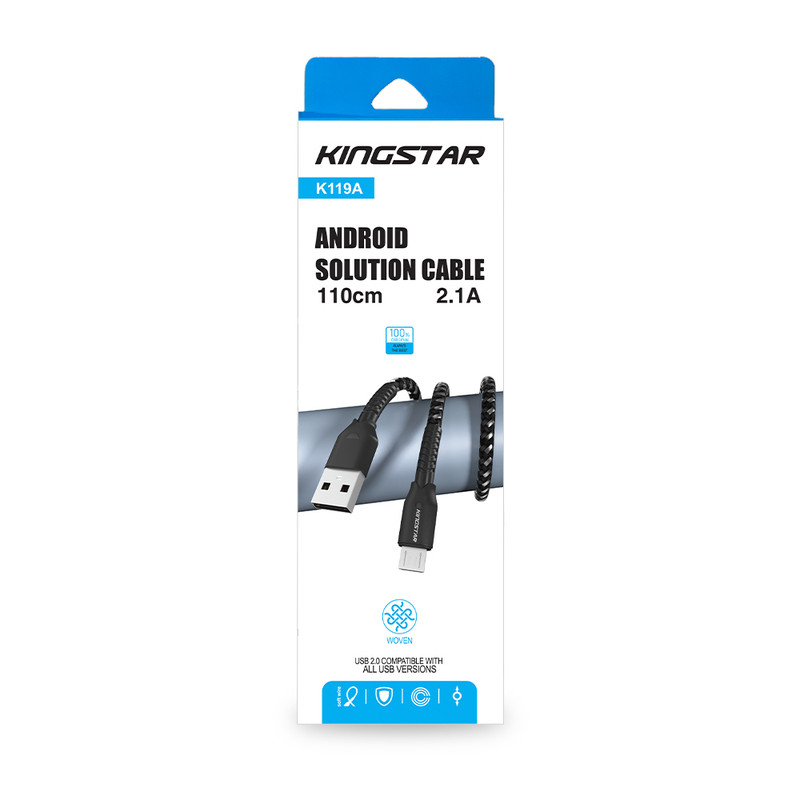 کابل تبدیل USB به microUSB کینگ استار مدل K119A طول 1.1 متر