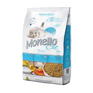 غذای خشک گربه مونلو مدل شیر و مرغ وزن ۱ کیلوگرم 