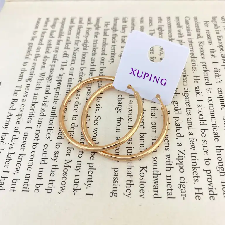 گوشواره زنانه ژوپینگ مدل حلقه کد E4335