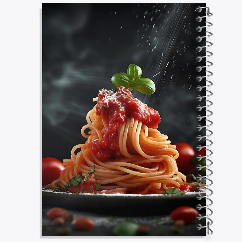 دفتر ژورنال نویسی 50 برگ خندالو مدل نقطه ای طرح پاستا Pasta کد 31080