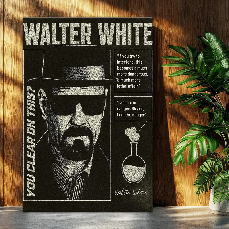تابلو شاسی بکلیت طرح سریال بریکینگ بد شخصیت والتر وایت مدل T-po1652
