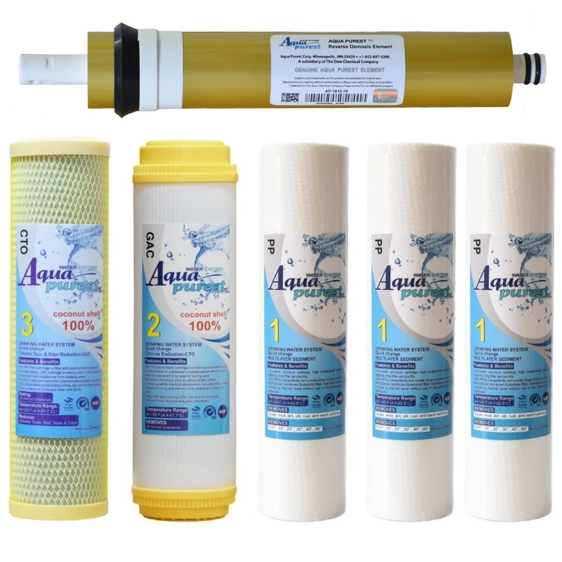 فیلتر دستگاه تصفیه آب آکوا پیورست مدل GOLDEN- PRO TW06 مجموعه 6 عددی 