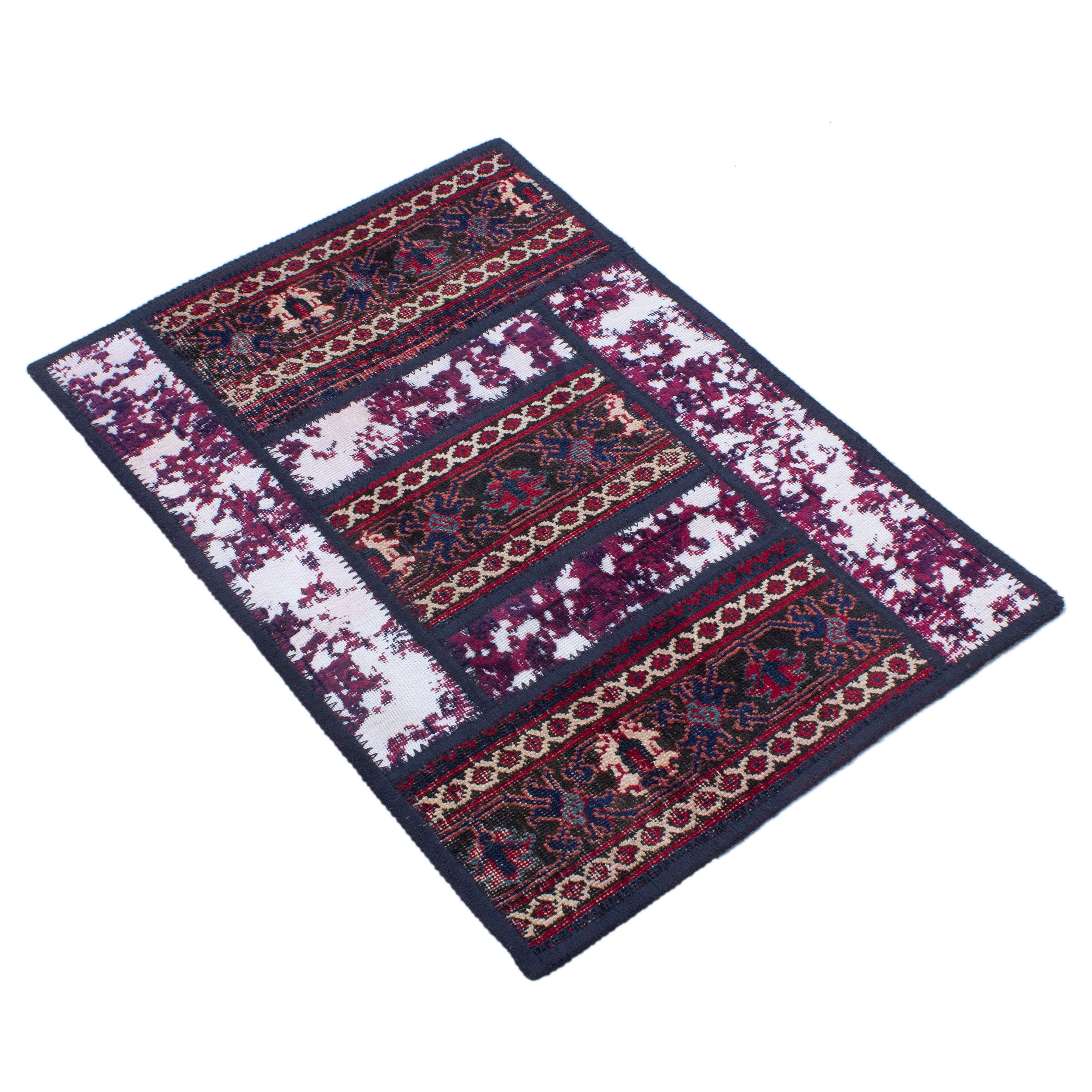 کلاژ فرش دستبافت نیم متری مدل دپ کد 13756