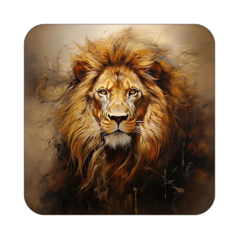 زیر لیوانی کاکتی طرح شیر مدل mp23576