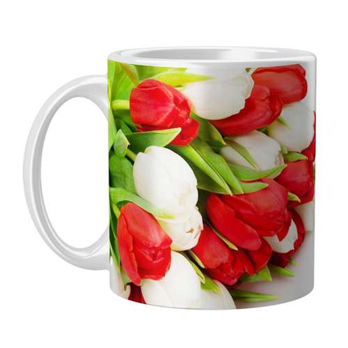 ماگ طرح دسته گل لاله