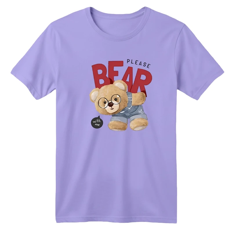 تی‌شرت آستین کوتاه لانگ یقه گرد بچگانه مدل تدی