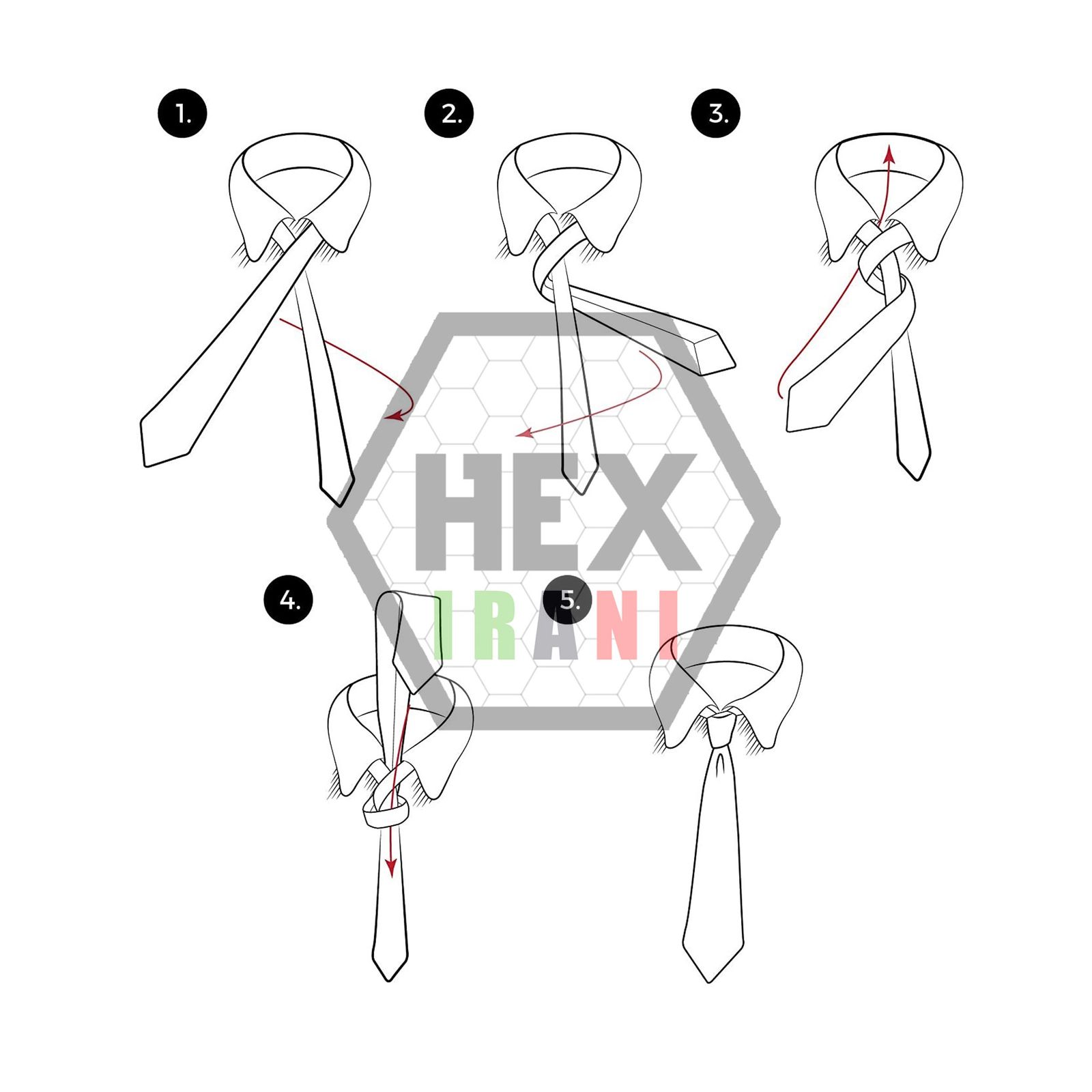 کراوات مردانه هکس ایران مدل KT-272 - - 5