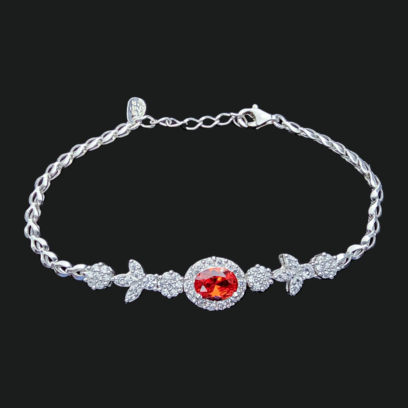 دستبند نقره زنانه مسعود جلالی نقره کار مدل CLINOHUMITE-07 -  - 1