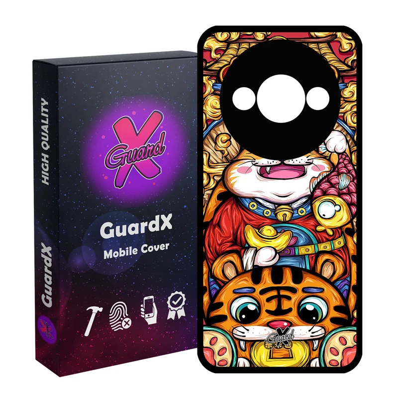 کاور گارد ایکس طرح گربه مدل Glass10440 مناسب برای گوشی موبایل شیائومی Redmi A3 4G/ A3X 4G/ Poco C61