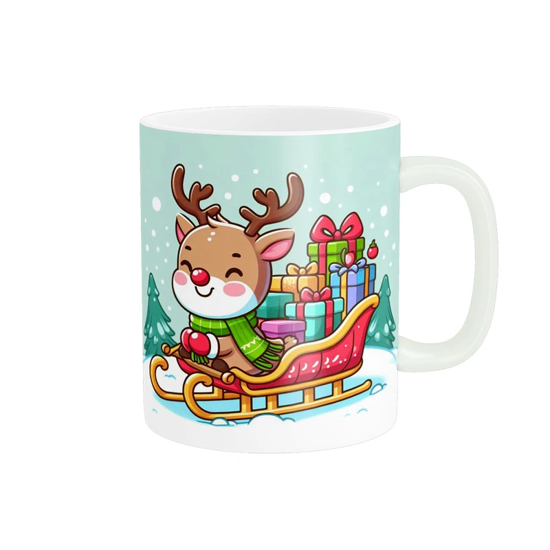 ماگ پادآفرین مدل زمستونی طرح کریسمس کد p2337